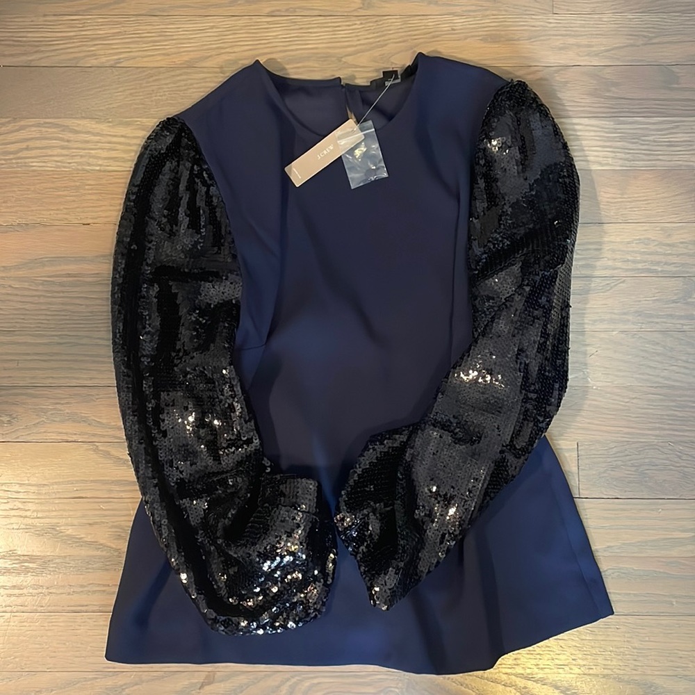 Jcrew fancy sequin blouse